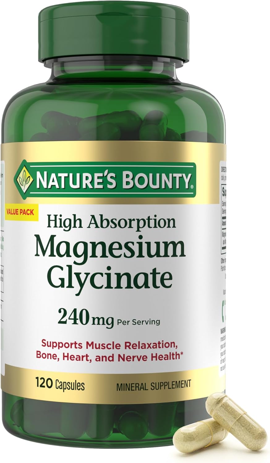 Nature’s Bounty High Absorption Magnesium Glycinate 240 mg