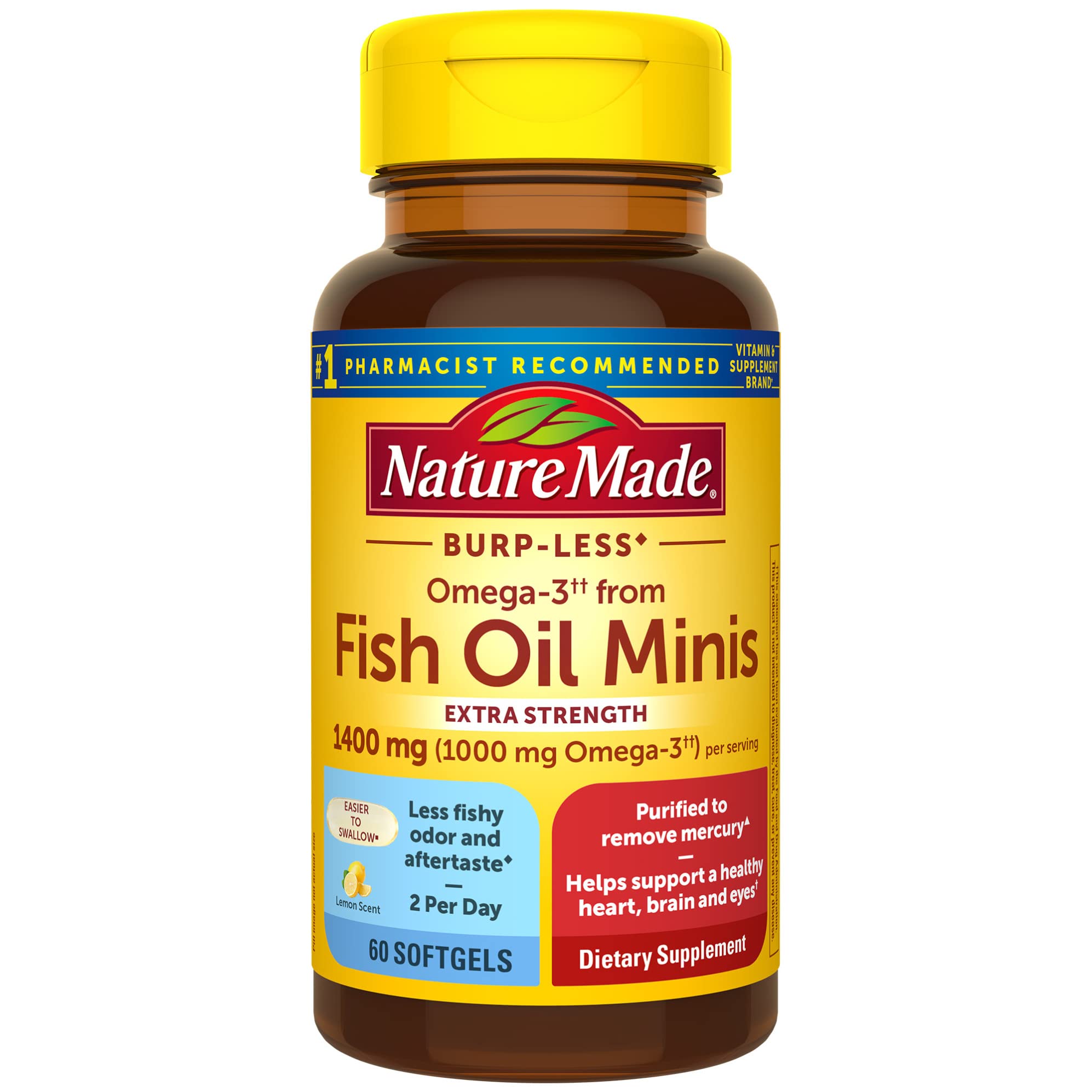 Nature Made Burp-Less Omega-3 from Fish Oil 1400 mg